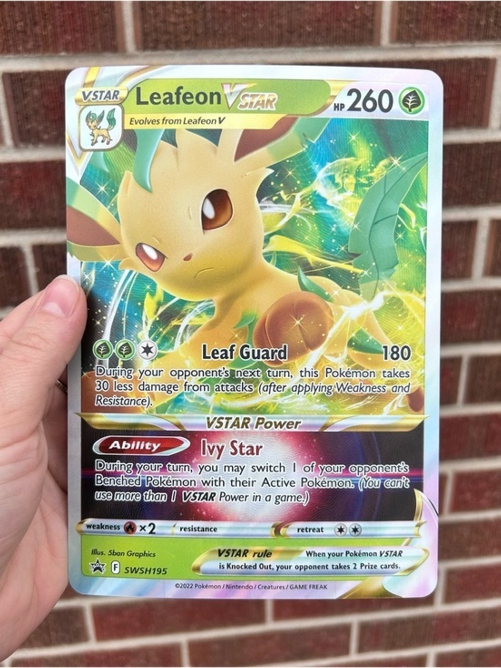 Pokemon Leafeon VSTAR Jumbo Card